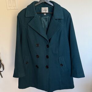 Avenue Women's Dark Teal Pea Coat